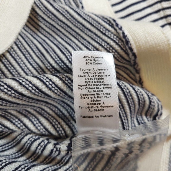 Talbots Sweater Womens Large Petite Ivory Blue Ladies Top LP - Picture 7 of 12